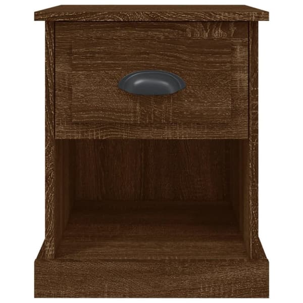 vidaXL Nattbord brun eik 39x39x47,5 cm konstruert tre