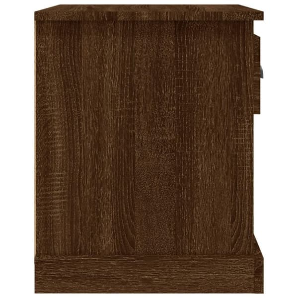 vidaXL Nattbord brun eik 39x39x47,5 cm konstruert tre