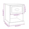 Miniatyrbilde 10 av 10: vidaXL Nattbord brun eik 39x39x47,5 cm konstruert tre