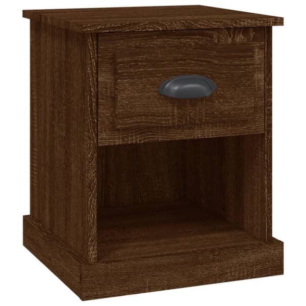 vidaXL Nattbord brun eik 39x39x47,5 cm konstruert tre