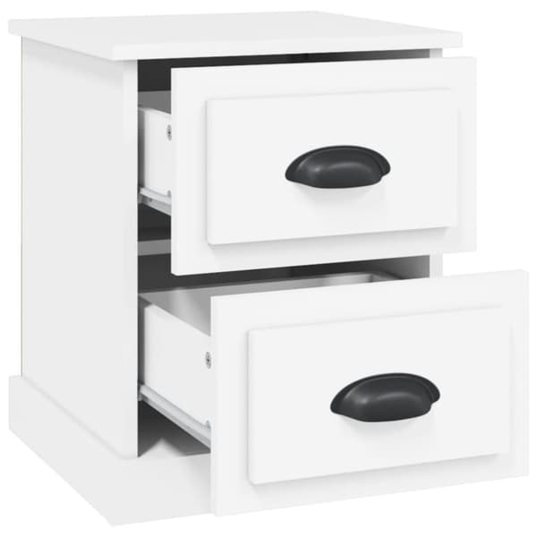 vidaXL Nattbord 2 stk hvit 39x39x47,5 cm konstruert tre