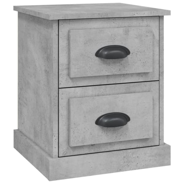vidaXL Sängbord betonggrå 39x39x47,5 cm konstruerat trä