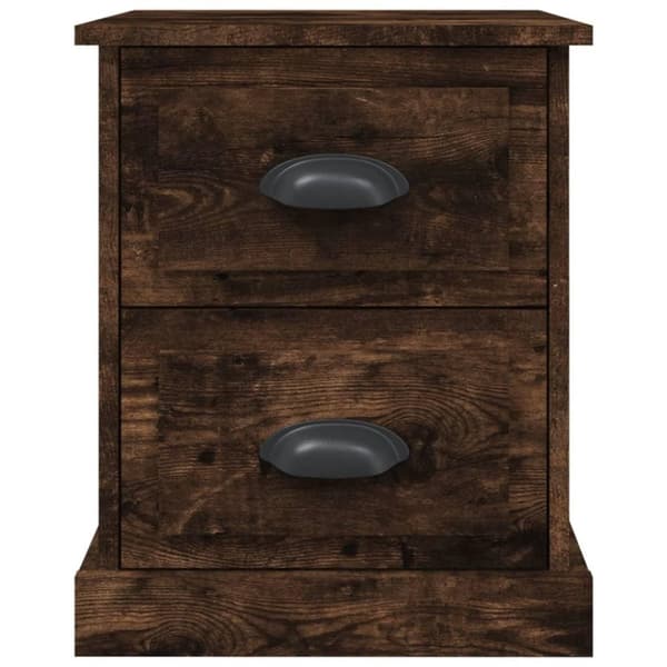 vidaXL Nattbord røkt eik 39x39x47,5 cm konstruert tre