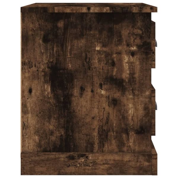 vidaXL Nattbord røkt eik 39x39x47,5 cm konstruert tre