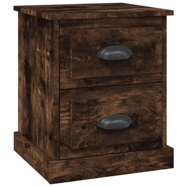 vidaXL Nattbord røkt eik 39x39x47,5 cm konstruert tre
