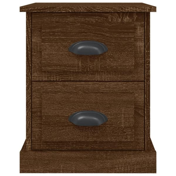 vidaXL Nattbord brun eik 39x39x47,5 cm konstruert tre