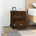 Miniatyrbilde 4 av 11: vidaXL Nattbord 2 stk brun eik 39x39x47,5 cm konstruert tre