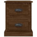 Miniatyrbilde 8 av 11: vidaXL Nattbord 2 stk brun eik 39x39x47,5 cm konstruert tre