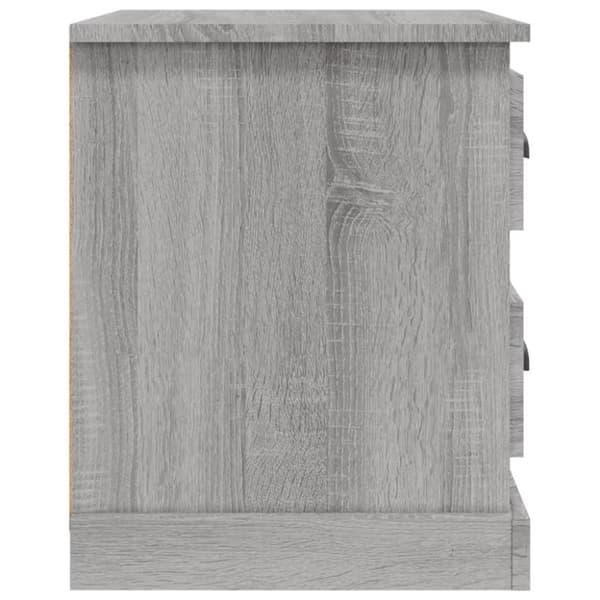 vidaXL Nattbord grå sonoma 39x39x47,5 cm konstruert tre