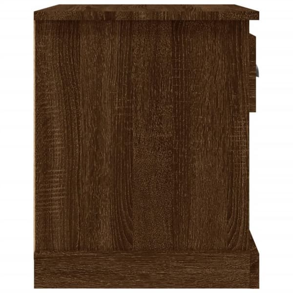 vidaXL sengeborde 2 stk. 39x39x47,5 cm konstrueret træ brunt eg