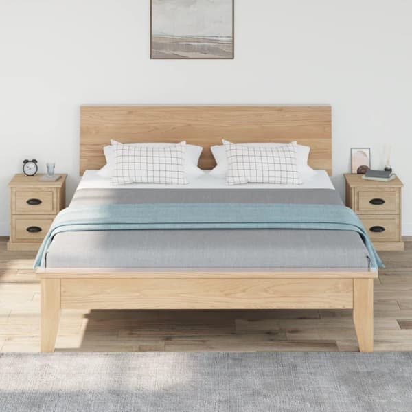 vidaXL sengeborde 2 stk. 39x39x47,5 cm konstrueret træ sonoma-eg