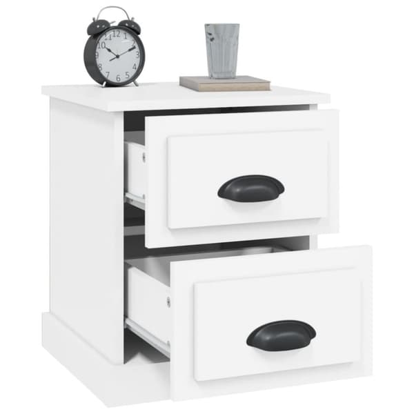 vidaXL sengebord 39x39x47,5 cm konstrueret træ hvid