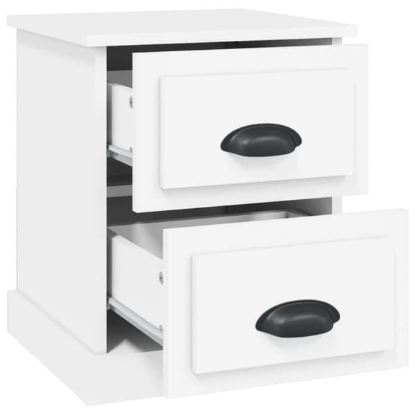 vidaXL sengebord 39x39x47,5 cm konstrueret træ hvid
