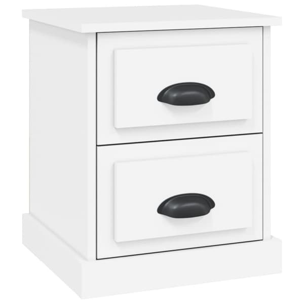 vidaXL sengebord 39x39x47,5 cm konstrueret træ hvid