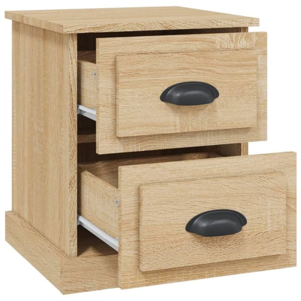 vidaXL sengebord 39x39x47,5 cm konstrueret træ sonoma-eg