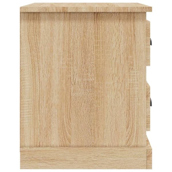 vidaXL sengebord 39x39x47,5 cm konstrueret træ sonoma-eg
