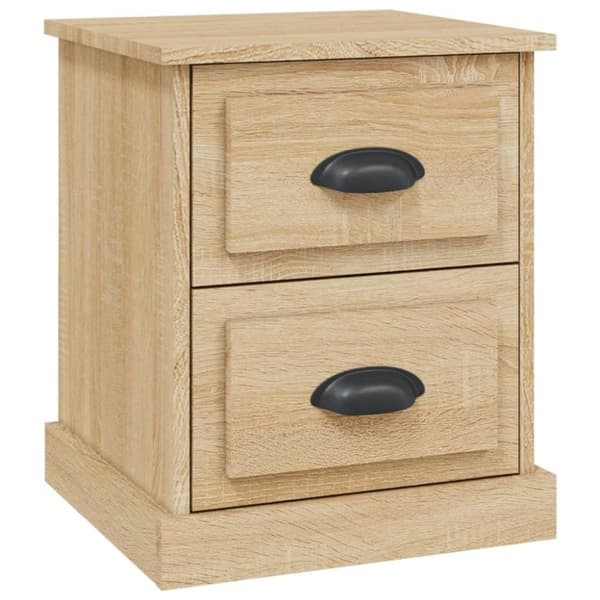 vidaXL sengebord 39x39x47,5 cm konstrueret træ sonoma-eg