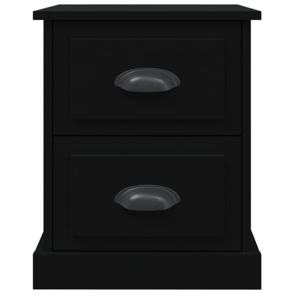 vidaXL sengeborde 2 stk. 39x39x47,5 cm konstrueret træ sort