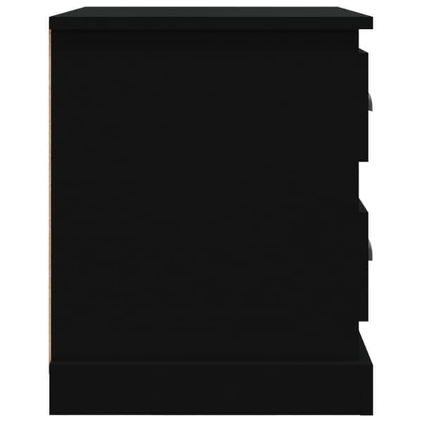 vidaXL sengeborde 2 stk. 39x39x47,5 cm konstrueret træ sort