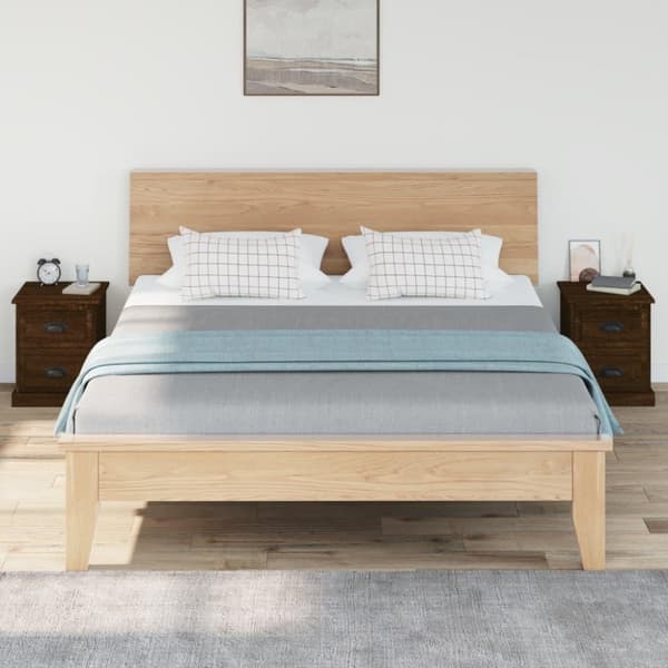 vidaXL sengeborde 2 stk. 39x39x47,5 cm konstrueret træ brunt eg