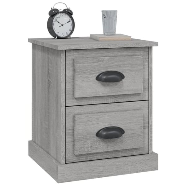 vidaXL sengebord 39x39x47,5 cm konstrueret træ grå sonoma-eg