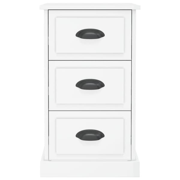 vidaXL Sängbord vit högglans 39x39x67 cm konstruerat trä