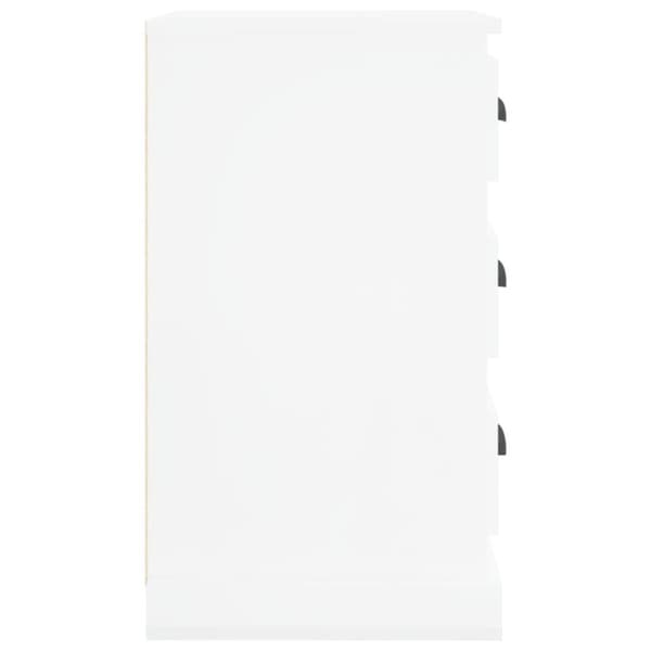 vidaXL Sängbord vit högglans 39x39x67 cm konstruerat trä