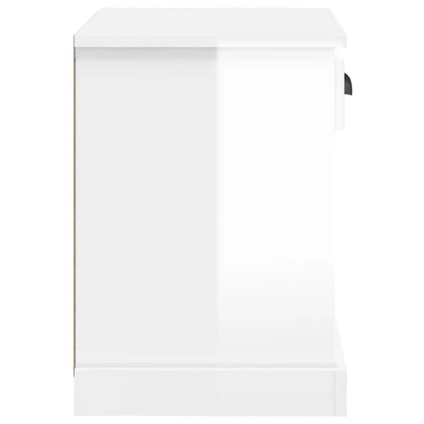 vidaXL Nattbord 2 stk høyglans hvit 43x36x50 cm