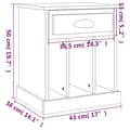 Miniatyrbilde 11 av 11: vidaXL Nattbord 2 stk høyglans hvit 43x36x50 cm