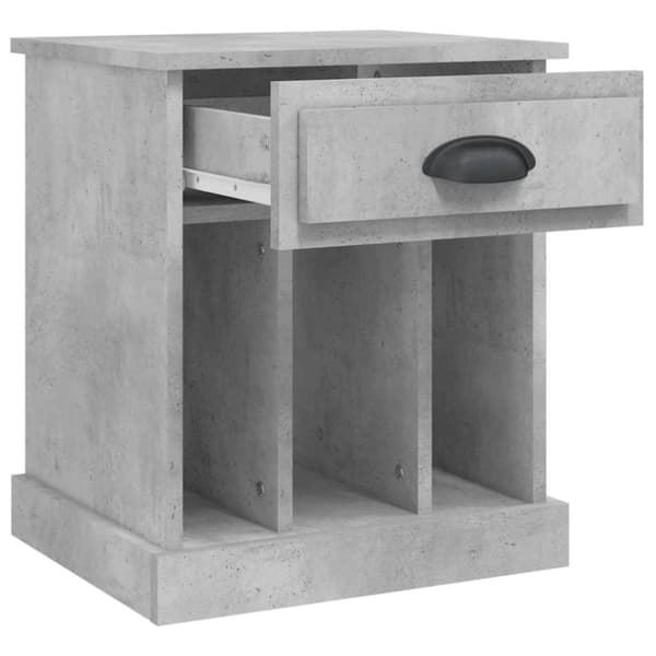 vidaXL Nattbord betonggrå 43x36x50 cm