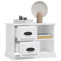 Miniatyrbilde 5 av 10: vidaXL Nattbord hvit 60x35,5x45 cm