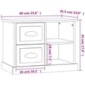 Miniatyrbilde 10 av 10: vidaXL Nattbord hvit 60x35,5x45 cm