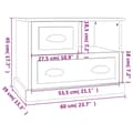 Miniatyrbilde 11 av 11: vidaXL Nattbord høyglans hvit 60x39x45 cm