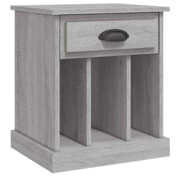 vidaXL sengeborde 2 stk. 43x36x50 cm grå sonoma-eg