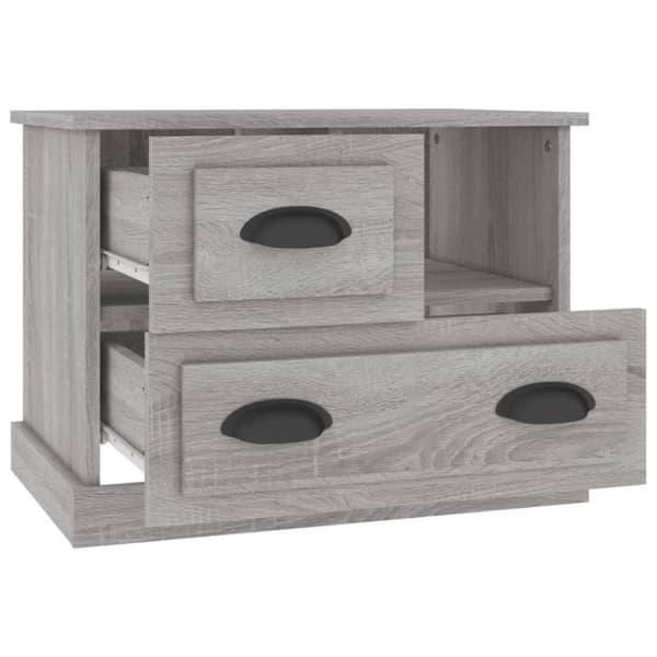 vidaXL sengebord 60x39x45 cm grå sonoma-eg