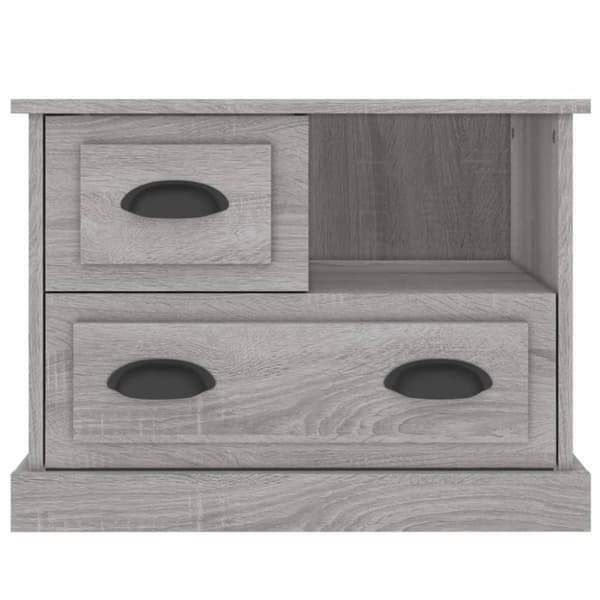 vidaXL sengebord 60x39x45 cm grå sonoma-eg
