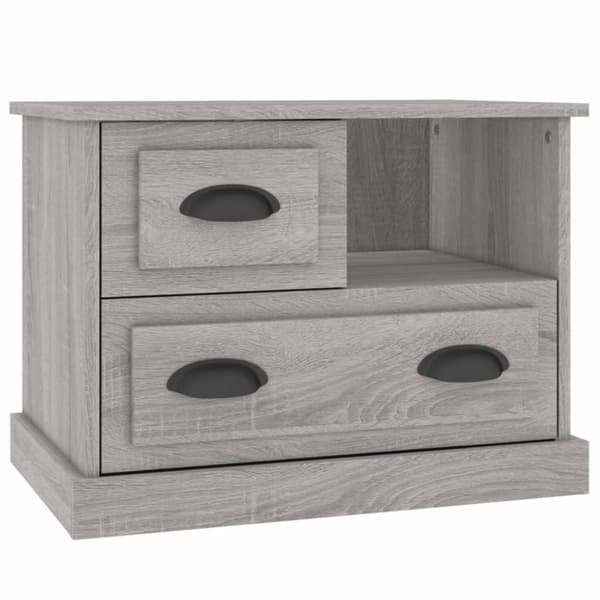 vidaXL Yöpöytä harmaa Sonoma 60x39x45 cm