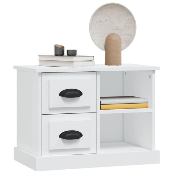 vidaXL sengebord 60x35,5x45 cm hvid