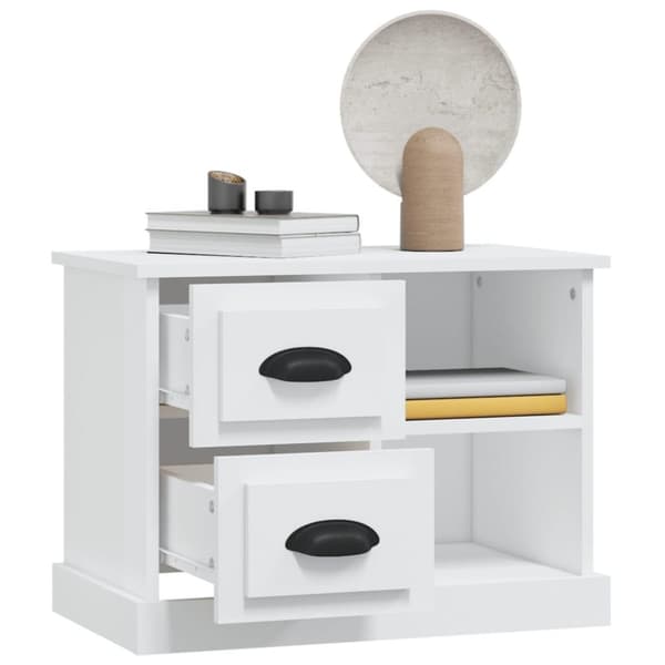 vidaXL sengebord 60x35,5x45 cm hvid