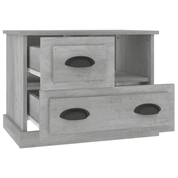 vidaXL sengebord 60x39x45 cm betongrå