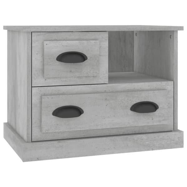 vidaXL sengebord 60x39x45 cm betongrå