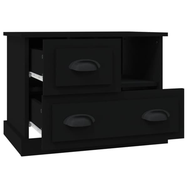 vidaXL sengebord 60x39x45 cm sort