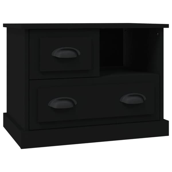 vidaXL sengebord 60x39x45 cm sort