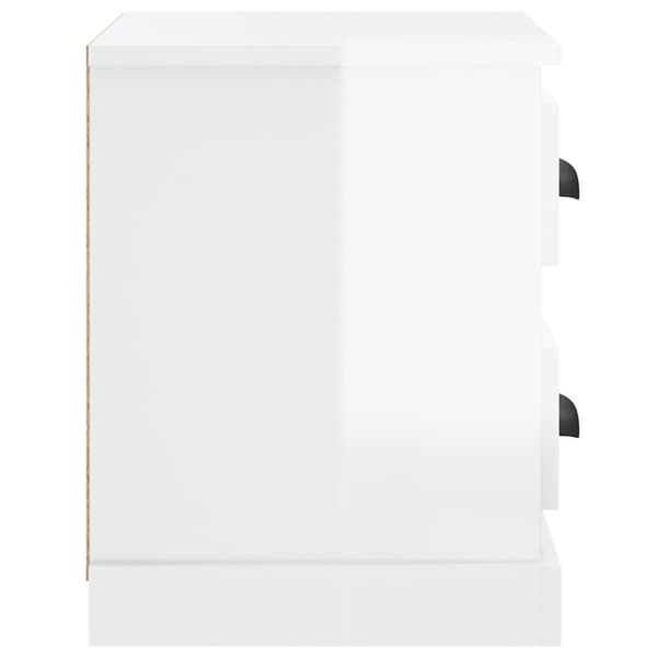 vidaXL sengebord 60x35,5x45 cm hvid højglans