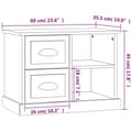 Miniatyrbillede 10 af 10: vidaXL sengebord 60x35,5x45 cm hvid højglans
