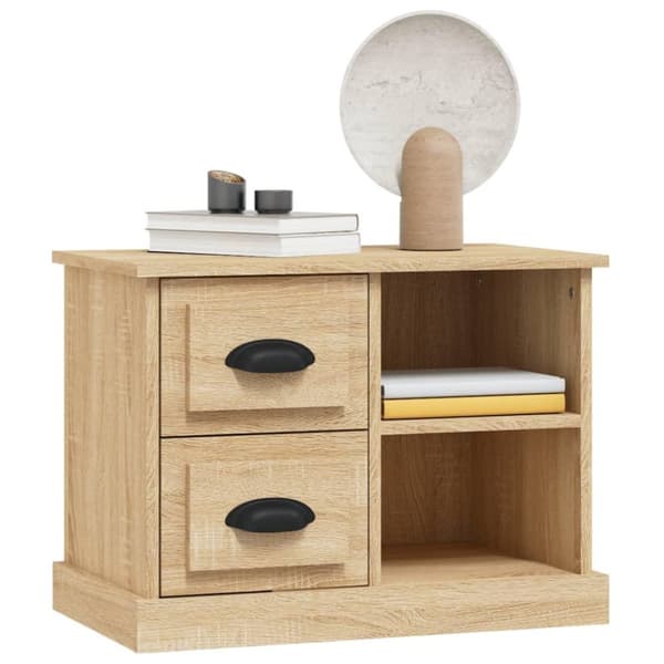 vidaXL sengebord 60x35,5x45 cm sonoma-eg