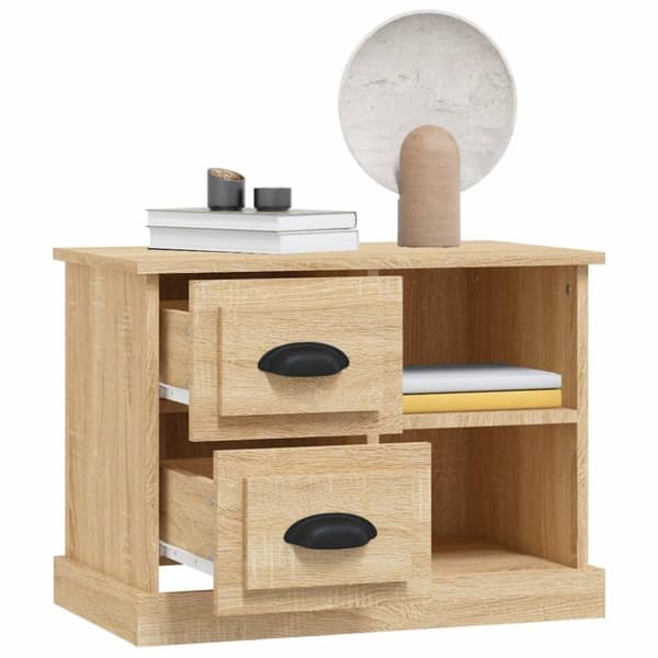 vidaXL sengebord 60x35,5x45 cm sonoma-eg