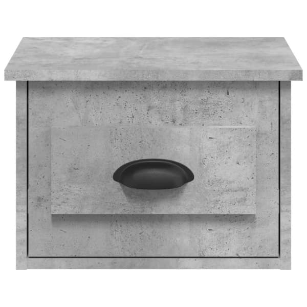 vidaXL Seinäkiinnitettävä yöpöytä betoninharmaa 41,5x36x28 cm