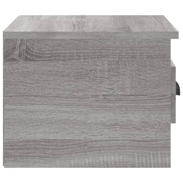 vidaXL Seinäkiinnitettävät yöpöydät 2 kpl harmaa Sonoma 41,5x36x28 cm