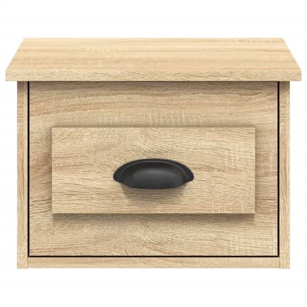 vidaXL væghængte sengeborde 2 stk. 41,5x36x28 cm sonoma-eg